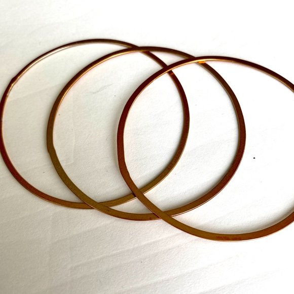 Vintage Copper Bangle Bracelets, Set of 3 - Picture 8 of 16